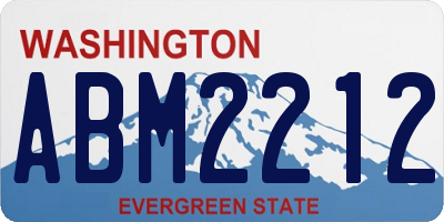 WA license plate ABM2212
