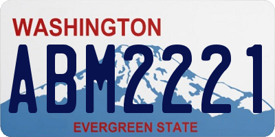WA license plate ABM2221
