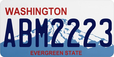 WA license plate ABM2223