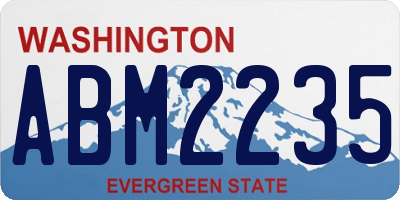 WA license plate ABM2235