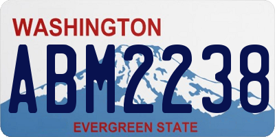 WA license plate ABM2238