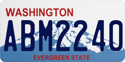 WA license plate ABM2240