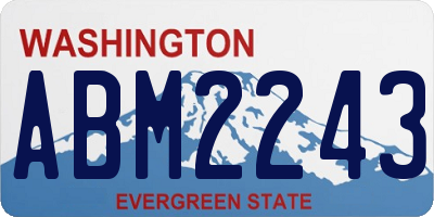 WA license plate ABM2243