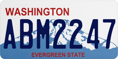 WA license plate ABM2247