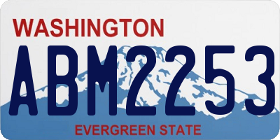 WA license plate ABM2253
