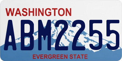 WA license plate ABM2255