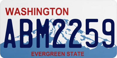WA license plate ABM2259