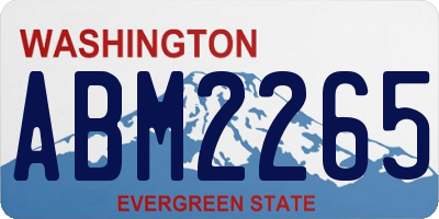 WA license plate ABM2265
