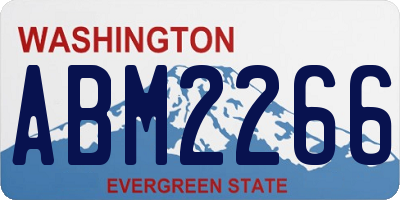 WA license plate ABM2266