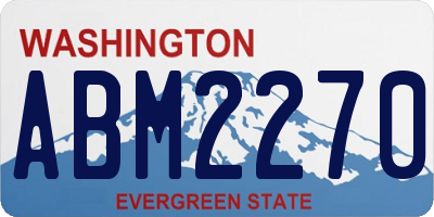 WA license plate ABM2270