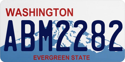 WA license plate ABM2282