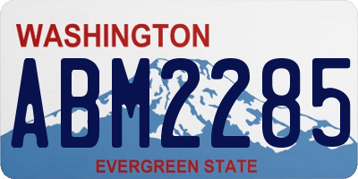 WA license plate ABM2285