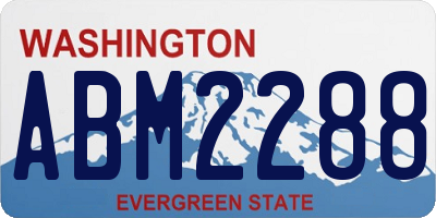 WA license plate ABM2288