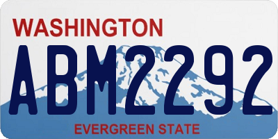 WA license plate ABM2292