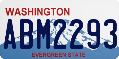 WA license plate ABM2293