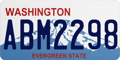 WA license plate ABM2298