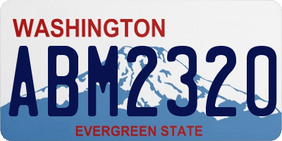 WA license plate ABM2320