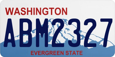 WA license plate ABM2327