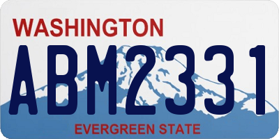 WA license plate ABM2331