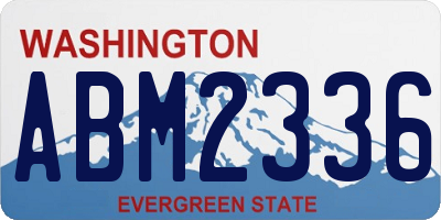 WA license plate ABM2336