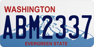 WA license plate ABM2337