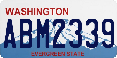 WA license plate ABM2339