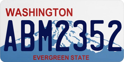 WA license plate ABM2352