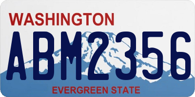 WA license plate ABM2356