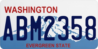 WA license plate ABM2358