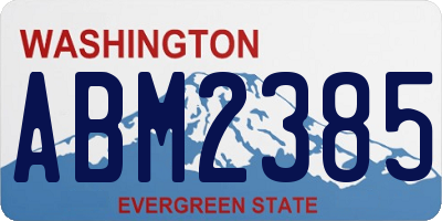 WA license plate ABM2385