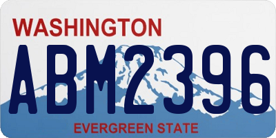 WA license plate ABM2396