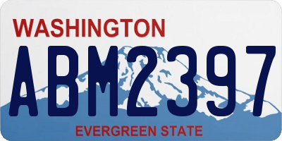 WA license plate ABM2397