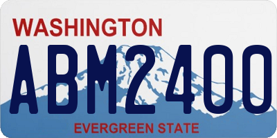 WA license plate ABM2400