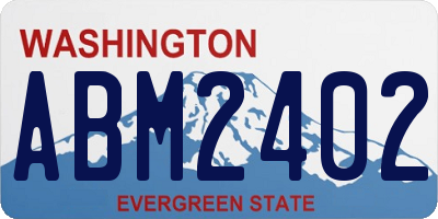 WA license plate ABM2402