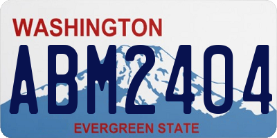 WA license plate ABM2404