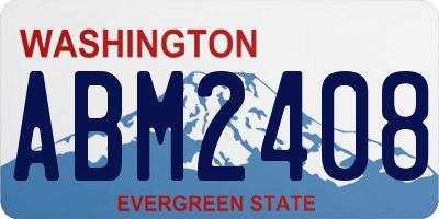 WA license plate ABM2408