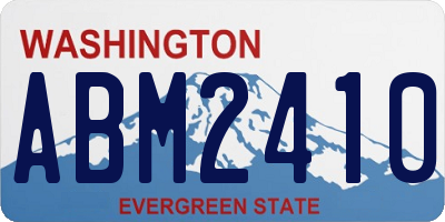 WA license plate ABM2410