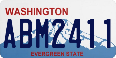 WA license plate ABM2411