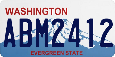 WA license plate ABM2412