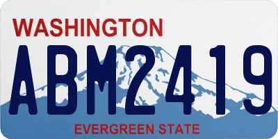 WA license plate ABM2419