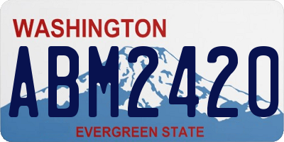 WA license plate ABM2420