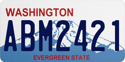 WA license plate ABM2421