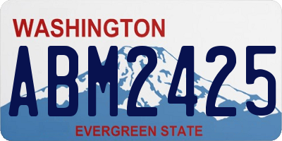 WA license plate ABM2425