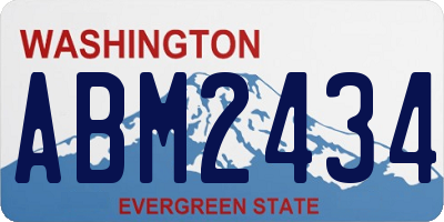 WA license plate ABM2434