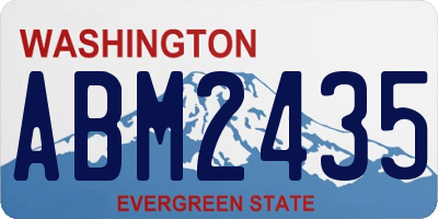 WA license plate ABM2435