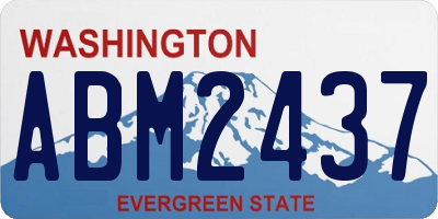 WA license plate ABM2437
