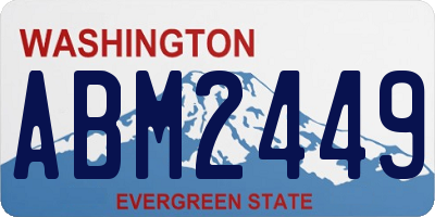 WA license plate ABM2449