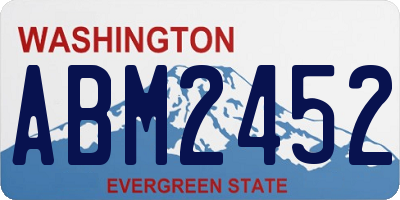 WA license plate ABM2452