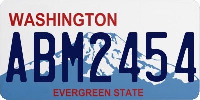WA license plate ABM2454