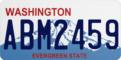 WA license plate ABM2459